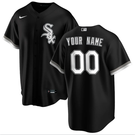 Men's Chicago White Sox Black Replica Custom jersey