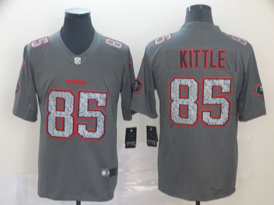 Men's San Francisco 49ers George Kittle #85 Gray Player Game jersey