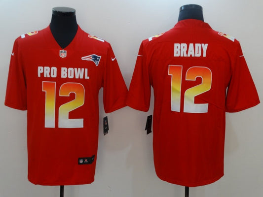 Men's New England Patriots Tom Brady #12 Red Game Player jersey