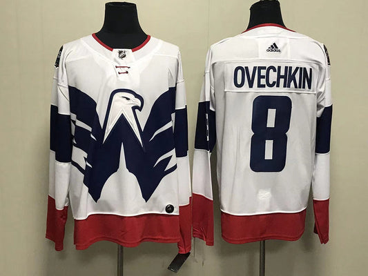 Men's Washington Capitals Alex Ovechkin #8 White Home Breakaway Player Game jersey