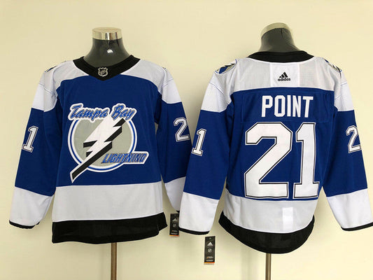 Men's Tampa Bay Lightning Brayden Point #21 Blue Player jersey