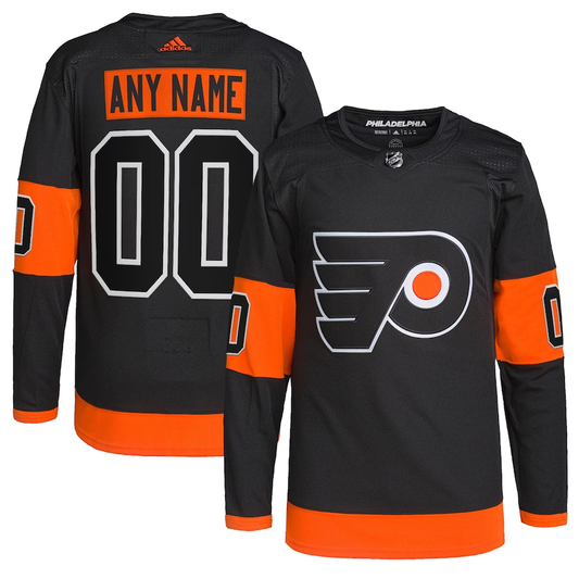 Men's Philadelphia Flyers Black Custom Player Game jersey