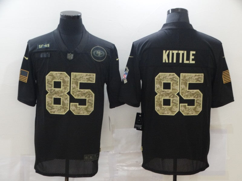 Men's San Francisco 49ers #85 George Kittle Black Alternate Game Player jersey