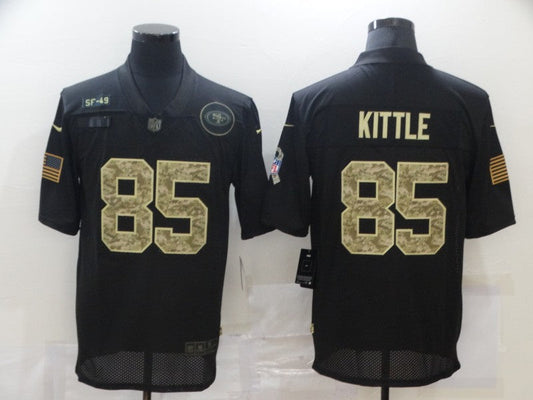 Men's San Francisco 49ers #85 George Kittle Black Alternate Game Player jersey