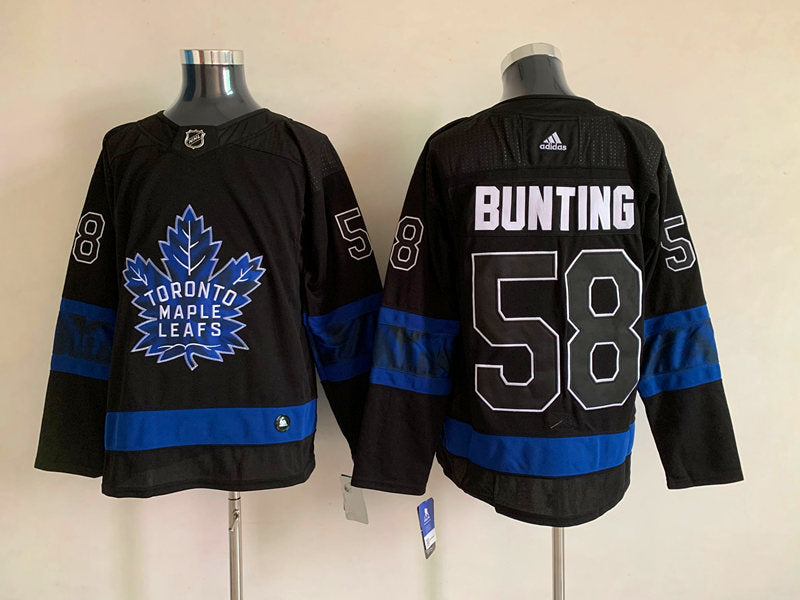 Men's Toronto Maple Leafs Michael Bunting #58 Black Player Game jersey