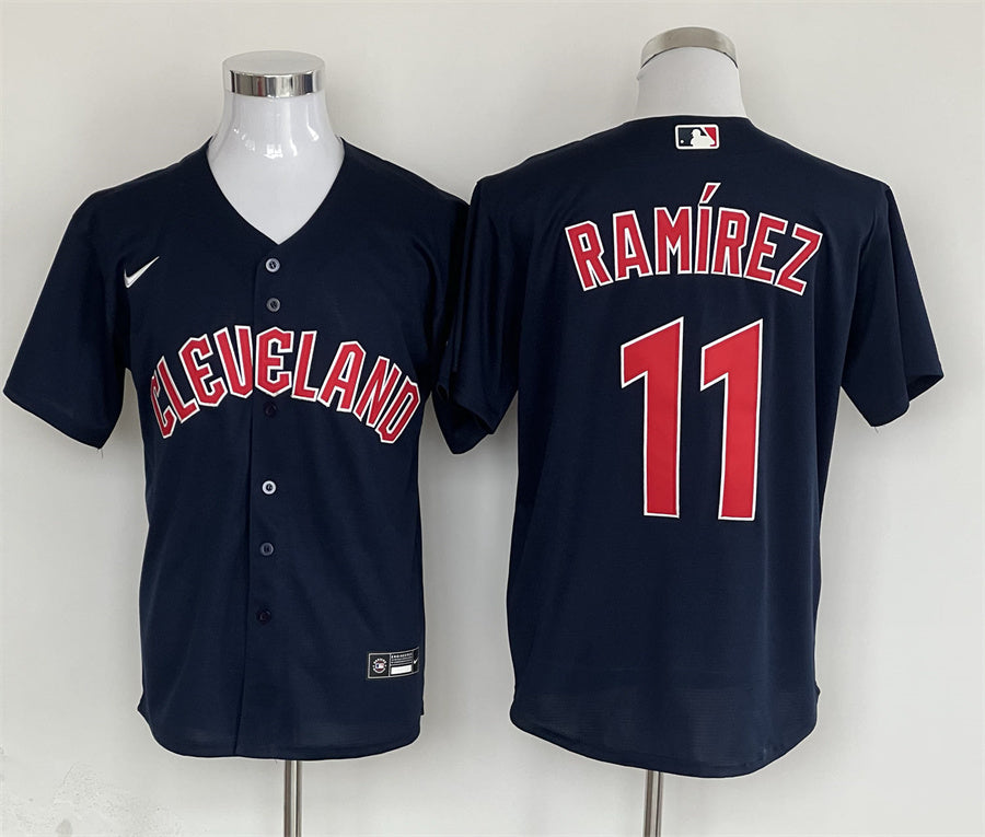 Men's Cleveland Guardians Jose Ramirez Nike Navy Replica Player jersey
