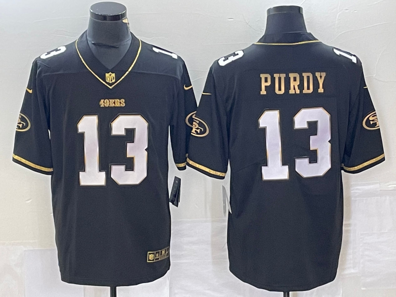 Men's San Francisco 49ers Brock Purdy #13 Black Game Player jersey