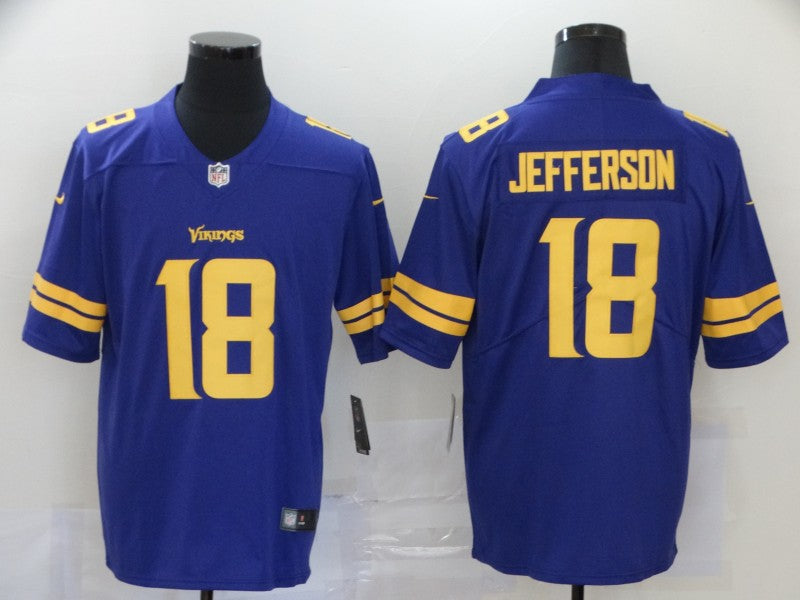 Men's Minnesota Vikings Justin Jefferson #18 Purple Game jersey