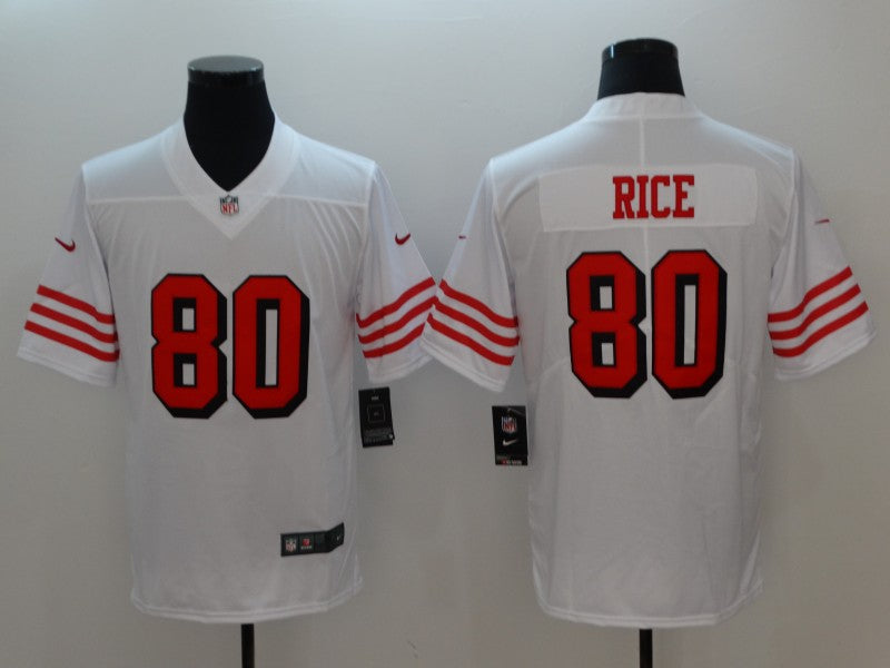 Men's San Francisco 49ers Jerry Rice #80 White Game jersey