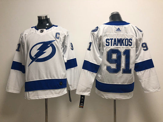 Men's Tampa Bay Lightning Steven Stamkos #91 White Home Breakaway jersey