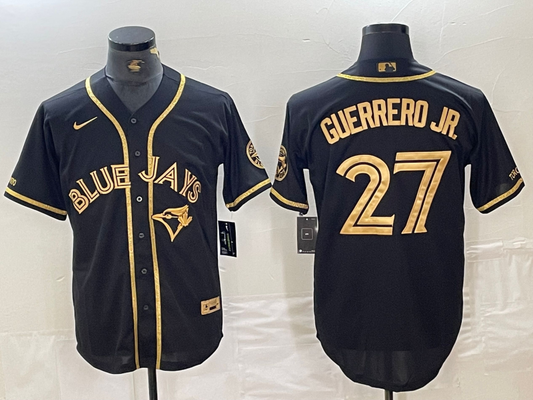 Men's Toronto Blue Jays Vladimir Guerrero Jr. #27 Black Replica Baseball jersey