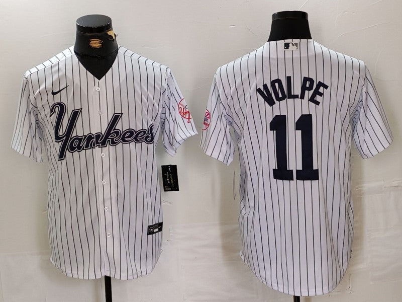 Men's New York Yankees Anthony Volpe White Replica Player jersey