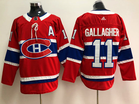 Men's Montreal Canadiens Brendan Gallagher #11 Red Player jersey
