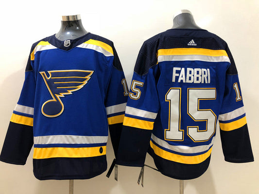 Men's St. Louis Blues Robby Fabbri #15 Blue Breakaway Player jersey