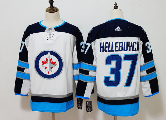 Men's Winnipeg Jets Connor Hellebuyck #37 White Home Breakaway Player jersey