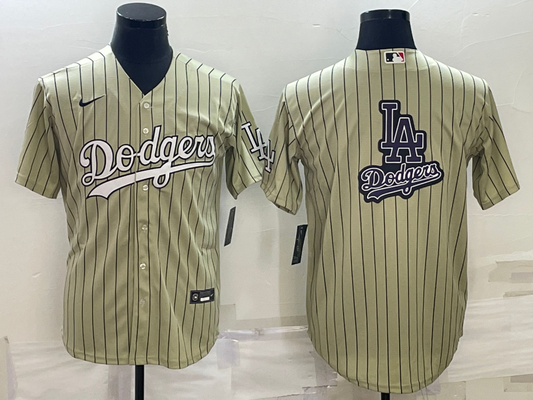 Men's Los Angeles Dodgers khaki Replica Baseball jersey