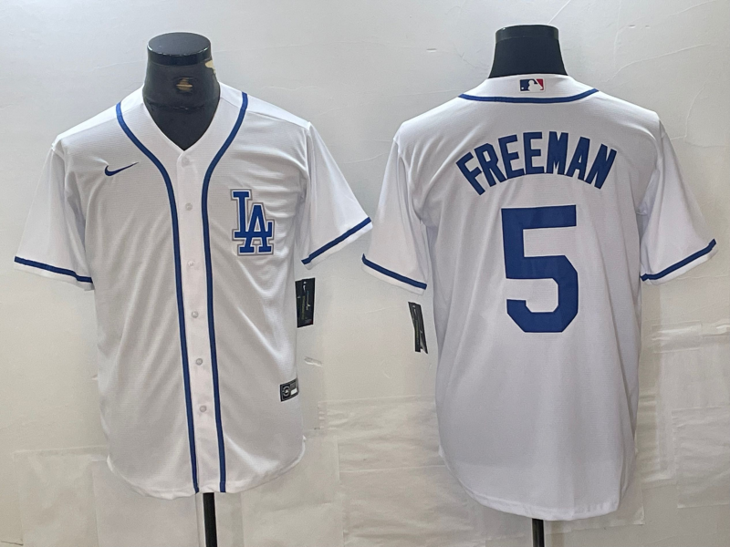 Men's Los Angeles Dodgers Freddie Freeman #5 White Limited Player jersey