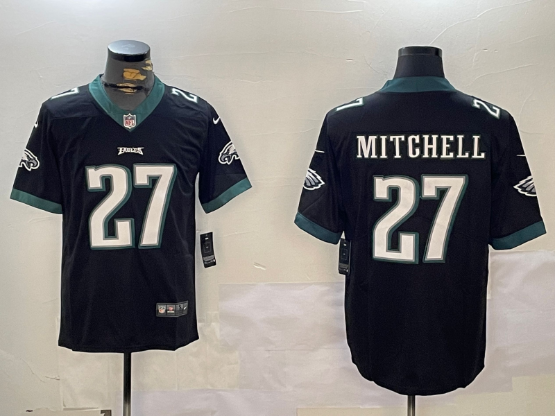 Men's Philadelphia Eagles Quinyon Mitchell #27 Black Alternate Game jersey