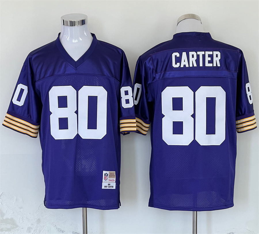 Men's Minnesota Vikings Cris Carter Mitchell & Ness Purple Legacy Replica jersey